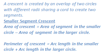 Crescent Area and Perimeter